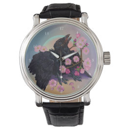 Fledgling met appelbloesems horloge