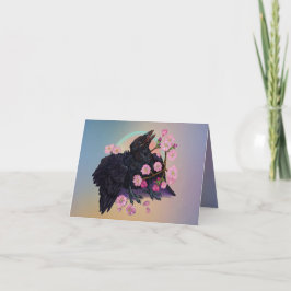 Fledgling met appelbloesems kaart