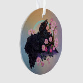 Fledgling met appelbloesems ornament (voorkant)