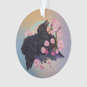 Fledgling met appelbloesems ornament (voorkant)