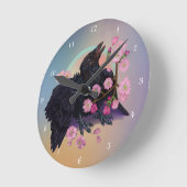 Fledgling met appelbloesems ronde klok (Hoek)