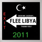 FLEE LIBYA POSTER (Voorkant)