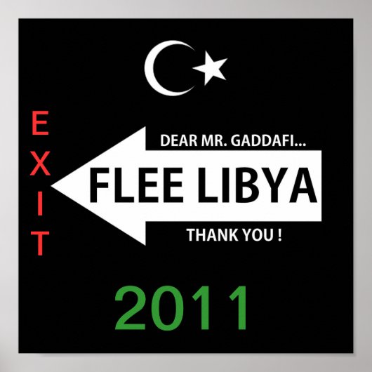 FLEE LIBYA POSTER (Voorkant)