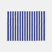 Fleece Baby Deken Navy Blauwe en Witte Strepen (Voorkant (Horizontaal))