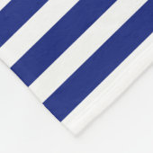 Fleece Baby Deken Navy Blauwe en Witte Strepen (Hoek)