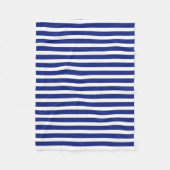 Fleece Baby Deken Navy Blauwe en Witte Strepen (Voorkant)