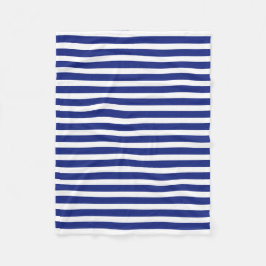 Fleece Baby Deken Navy Blauwe en Witte Strepen