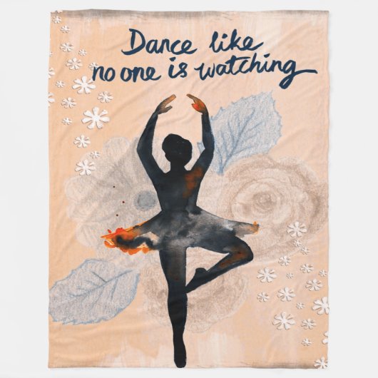 Fleece Blanket (3 maten) dansende ballerina Deken (Voorkant)
