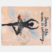 Fleece Blanket (3 maten) dansende ballerina Deken (Voorkant (Horizontaal))