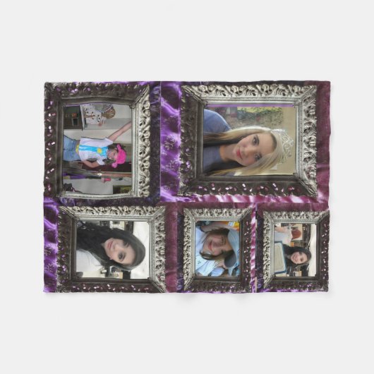 Fleece Blanket 5 Silver Lijst Foto's (Voorkant (Horizontaal))
