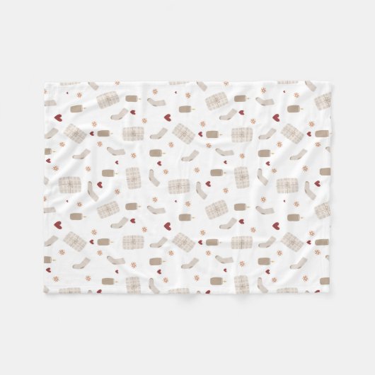 Fleece Blanket 76,2cmx101,6cm - Christmas Pattern (Voorkant (Horizontaal))