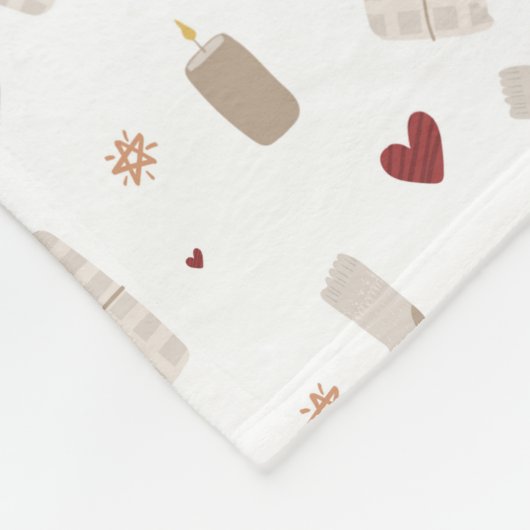 Fleece Blanket 76,2cmx101,6cm - Christmas Pattern Deken (Hoek)