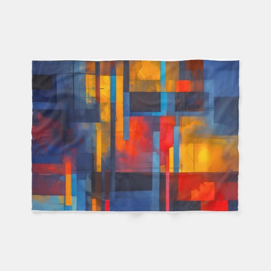 Fleece Blanket (Abstract Design) Deken (Voorkant (Horizontaal))
