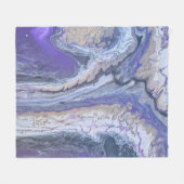 Fleece Blanket Abstract Purple & Gold Mineral Vein (Voorkant (Horizontaal))