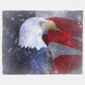 Fleece Blanket/American Bald Eagle (Voorkant (Horizontaal))