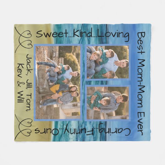 Fleece Blanket "Beach Please" Photo Blanket (Voorkant (Horizontaal))