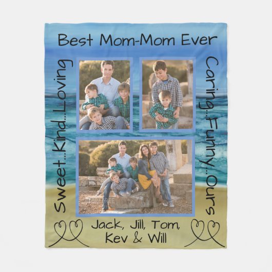 Fleece Blanket "Beach Please" Photo Blanket Deken (Voorkant)