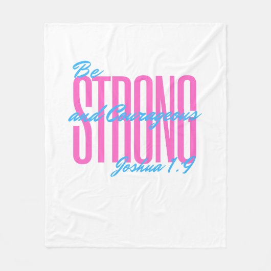 Fleece Blanket Bijbel vers Jozua 1:9 (Voorkant)
