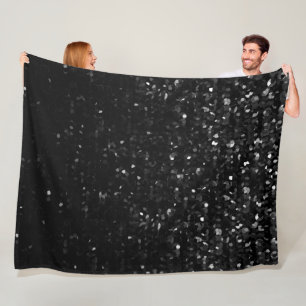 Fleece Blanket Black Crystal Bling Straat