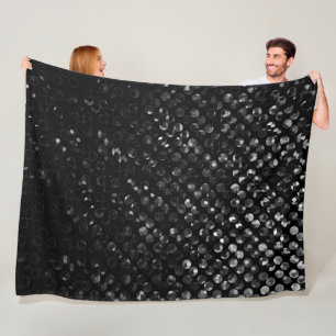 Fleece Blanket Black Crystal Bling Straat Deken