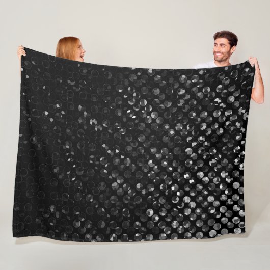 Fleece Blanket Black Crystal Bling Straat Deken (In situ)