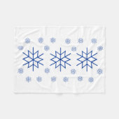 Fleece Blanket - Blue Snowflake (Voorkant (Horizontaal))