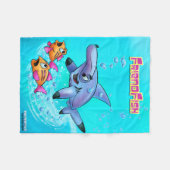 Fleece Blanket cartoon FriendFish gangers Deken (Voorkant (Horizontaal))