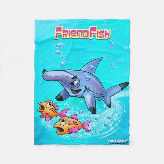 Fleece Blanket cartoon FriendFish gangers Deken (Voorkant)