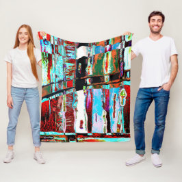 Fleece Blanket Collapse Reflection Abstract Design Deken