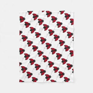 Fleece Blanket/Cute Ladybug Deken