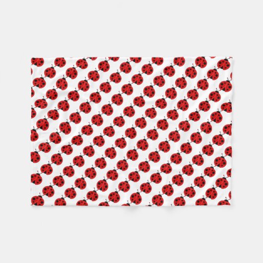 Fleece Blanket/Cute Ladybug Deken (Voorkant (Horizontaal))