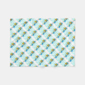 Fleece Blanket/Cute Seapaarden Deken (Voorkant (Horizontaal))