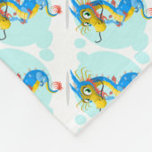 Fleece Blanket/Cute Seapaarden Deken (Hoek)