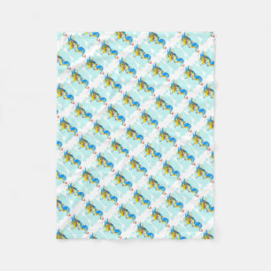 Fleece Blanket/Cute Seapaarden Deken