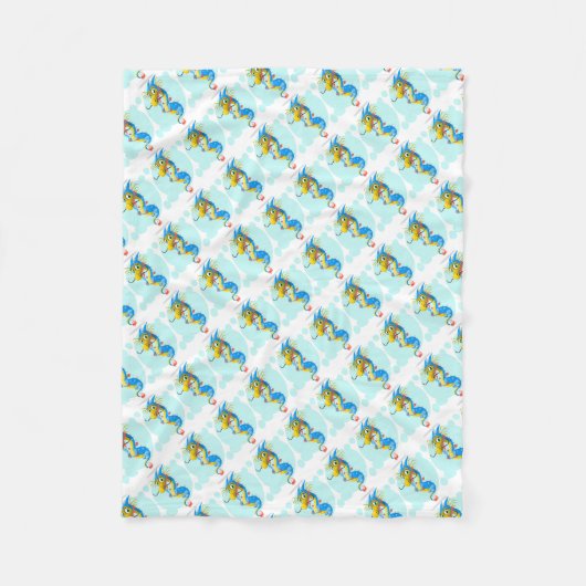 Fleece Blanket/Cute Seapaarden Deken (Voorkant)