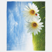 Fleece Blanket/Daises with Lady bug Deken (Voorkant)