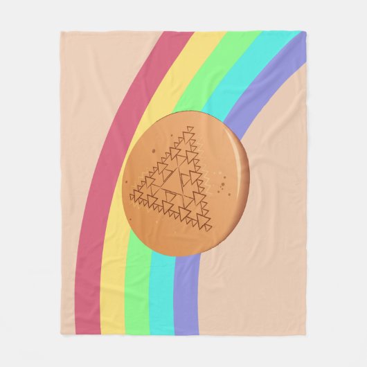 Fleece Blanket Dalgona Multiple Triangle Side Uitz Deken (Voorkant)