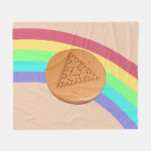 Fleece Blanket Dalgona Multiple Triangle Side Uitz Deken (Voorkant (Horizontaal))