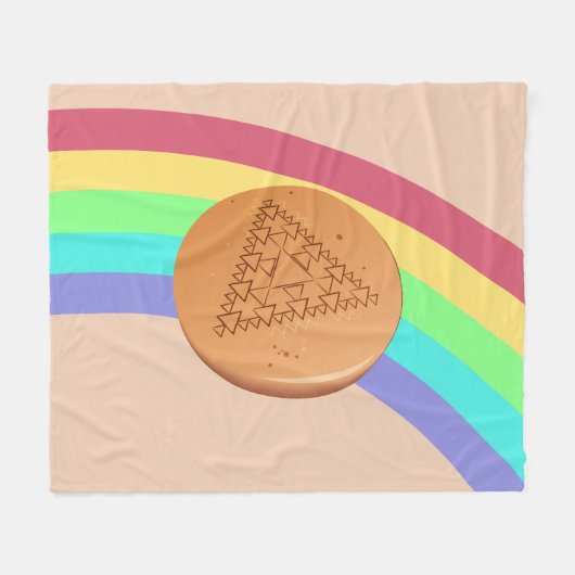 Fleece Blanket Dalgona Multiple Triangle Side Uitz Deken (Voorkant (Horizontaal))