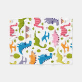 Fleece Blanket - Dino Party Deken (Voorkant (Horizontaal))