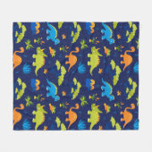 Fleece Blanket Dinosaurs Deken (Voorkant (Horizontaal))