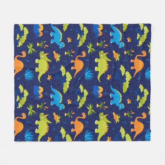 Fleece Blanket Dinosaurs Deken (Voorkant (Horizontaal))