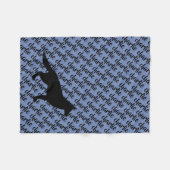Fleece Blanket Duitse Shepherd Dog's Name (Voorkant (Horizontaal))
