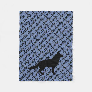 Fleece Blanket Duitse Shepherd Dog's Name Deken