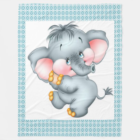 Fleece Blanket/Elephant Deken (Voorkant)