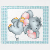 Fleece Blanket/Elephant Deken (Voorkant (Horizontaal))