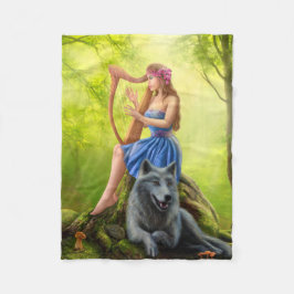 Fleece Blanket, fee en vriend wolf.