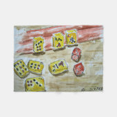 Fleece Blanket for the Mah Jongg Lover Deken (Voorkant (Horizontaal))