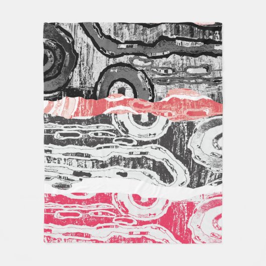 Fleece Blanket – Friction Lands Abstract Design Deken (Voorkant)