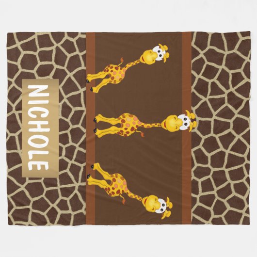 Fleece Blanket Giraffes (Voorkant (Horizontaal))